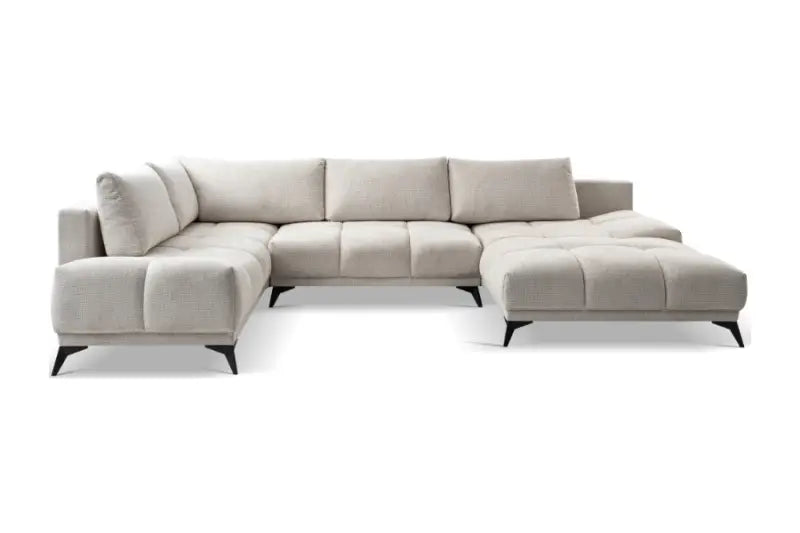 Coltar extensibil FELIPE U cu lada pentru depozitare; personalizabil 182x356x222cm