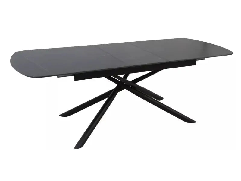 Masa extensibila VECTOR CERAMIC din ceramica neagra; metal negru 180-220x90xH75cm
