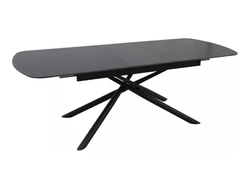 Masa extensibila VECTOR CERAMIC din ceramica neagra; metal negru 180-220x90xH75cm
