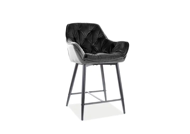 Scaun pentru bar black CHERRY H-2 VELVET