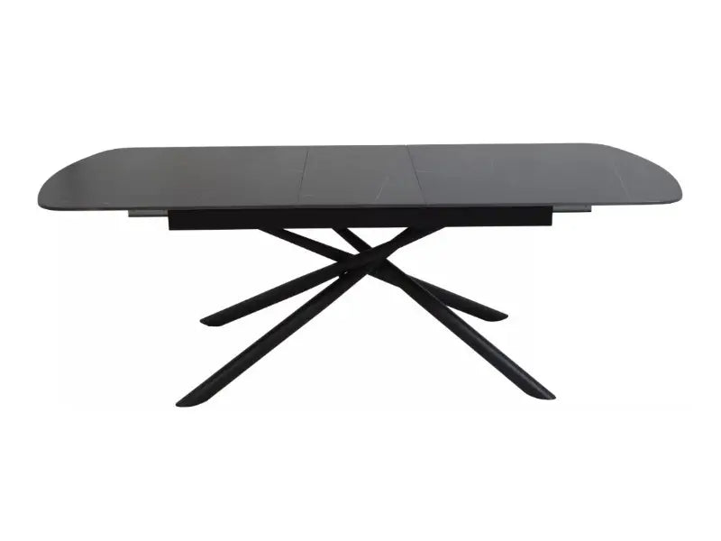 Masa extensibila VECTOR CERAMIC din ceramica neagra; metal negru 180-220x90xH75cm