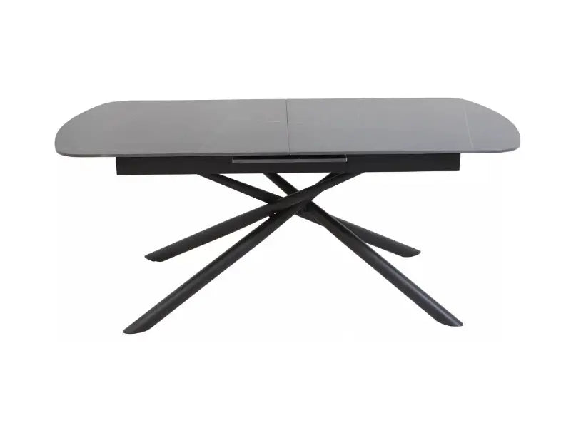 Masa extensibila VECTOR CERAMIC din ceramica neagra; metal negru 180-220x90xH75cm