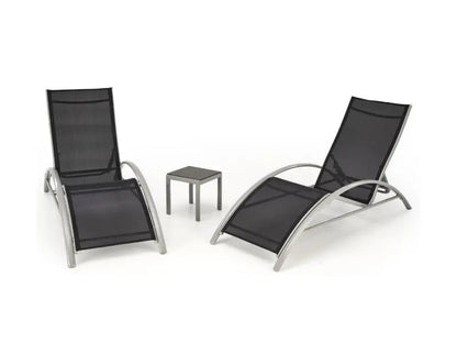 Set 2 sezlonguri + masuta pentru gradina EMBOLO