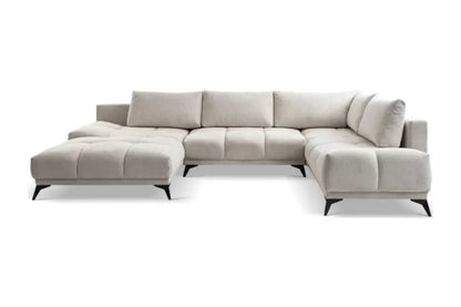 Coltar extensibil FELIPE U cu lada pentru depozitare; personalizabil 182x356x222cm