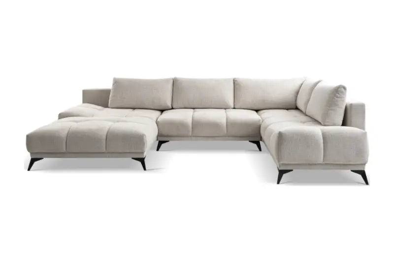 Coltar extensibil FELIPE U cu lada pentru depozitare; personalizabil 182x356x222cm