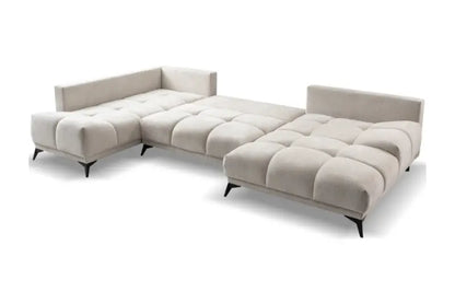 Coltar extensibil FELIPE U cu lada pentru depozitare; personalizabil 182x356x222cm