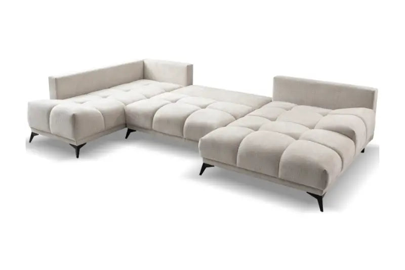 Coltar extensibil FELIPE U cu lada pentru depozitare; personalizabil 182x356x222cm