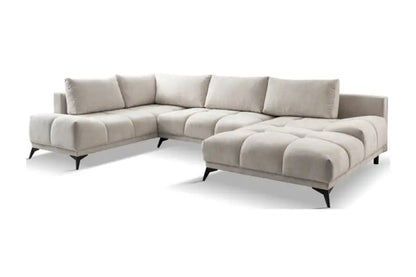 Coltar extensibil FELIPE U cu lada pentru depozitare; personalizabil 182x356x222cm