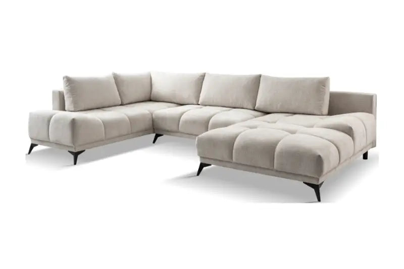 Coltar extensibil FELIPE U cu lada pentru depozitare; personalizabil 182x356x222cm