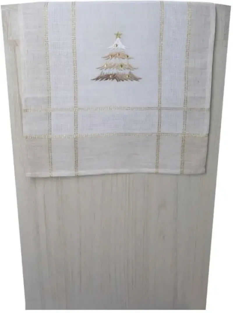 Broderie pentru masa cu brat auriu 40x140cm