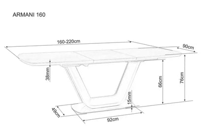 Masa extensibila ARMANI CERAMIC