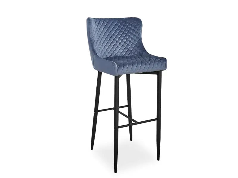 Scaun pentru bar grey COLIN B VELVET H-1
