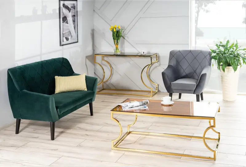 Canapea 2 locuri KIER VELVET grey