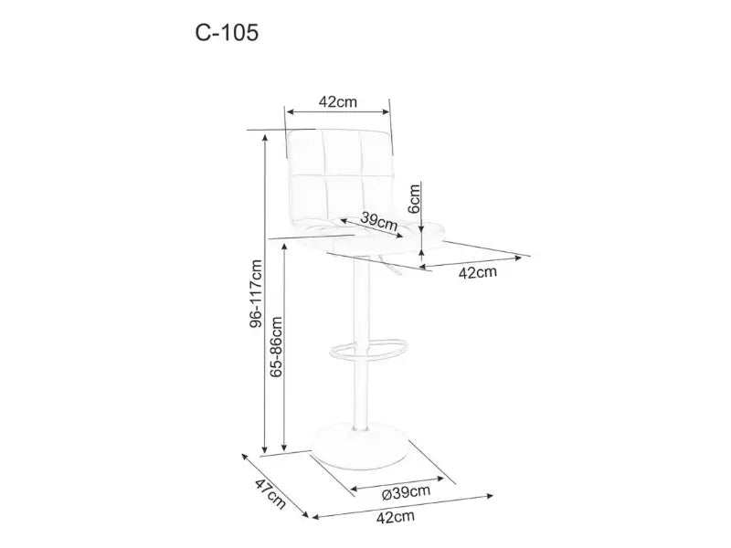 Scaun pentru bar beige C-105 VELVET
