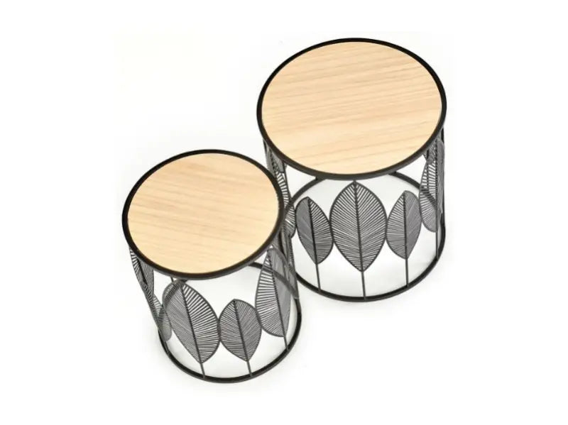 Set 2 masute FOLLA BLACK