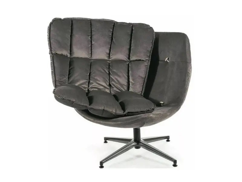 Fotoliu grey VESTA VELVET