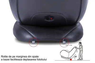 Fotoliu cu mecanism de masaj BUGATTI GREY