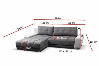 Coltar fix WAVE fara lada 284x189cm